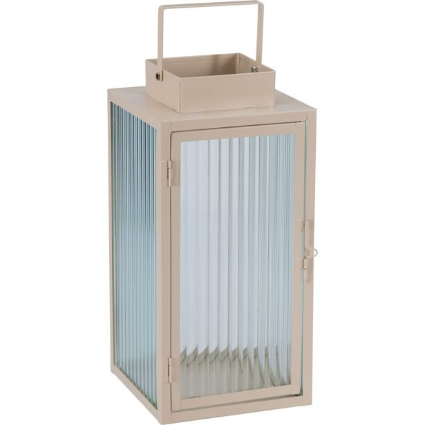 PROGARDEN Lucerna kovová sada 2 ks 20 / 16 cm béžová KO-NB1251510