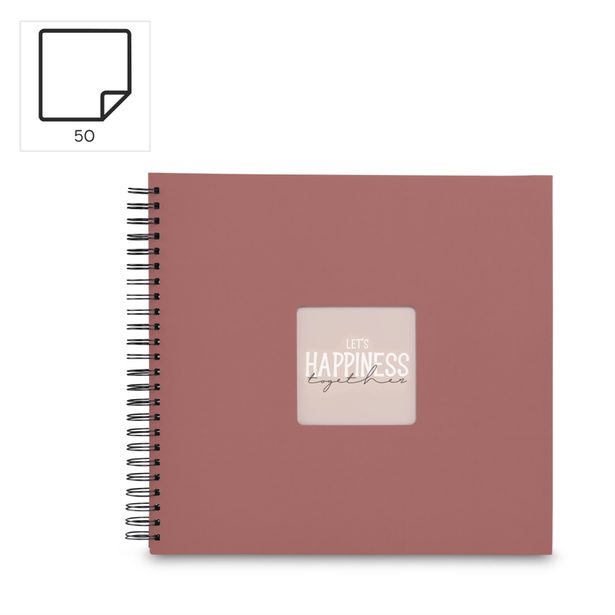 Hama album klasické spirálové FINE ART 36x32 cm, 50 stran, terra, černé listy