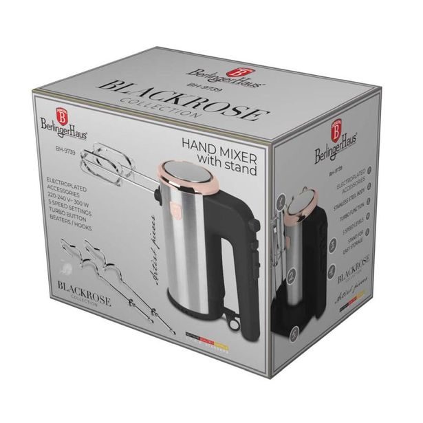 BERLINGERHAUS Ruční šlehač se stojanem Black Rose Collection BH-9739