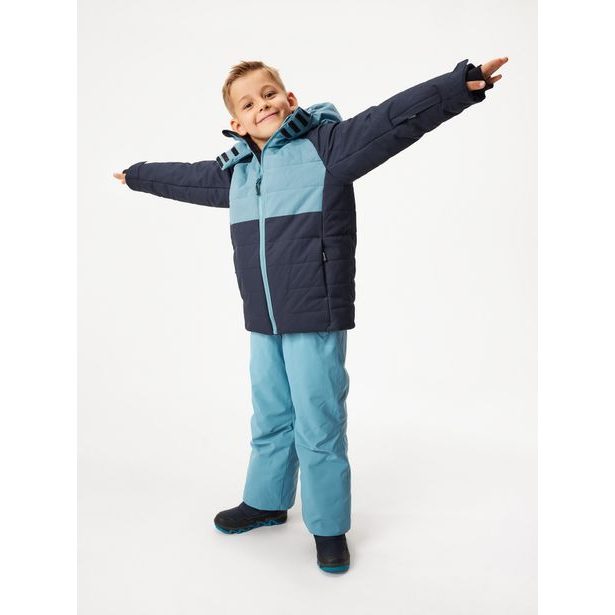 Unuo Dětské zimní rostoucí oteplovačky Ski, Modrá