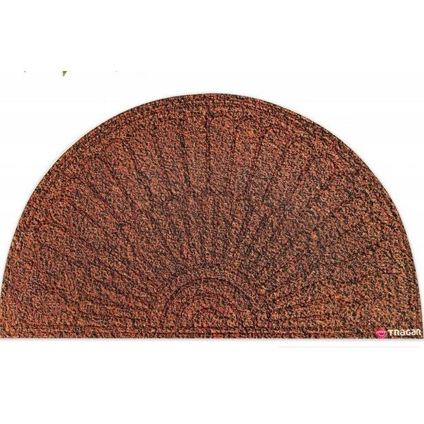 rohož 75x45cm PŮLKRUH VĚJÍŘ hnědá, K-602-2