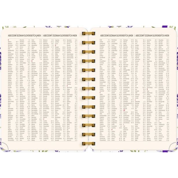 NOTIQUE Spirálový 18měsíční diář Petito – Levandule 2026/2027, 13 x 18 cm