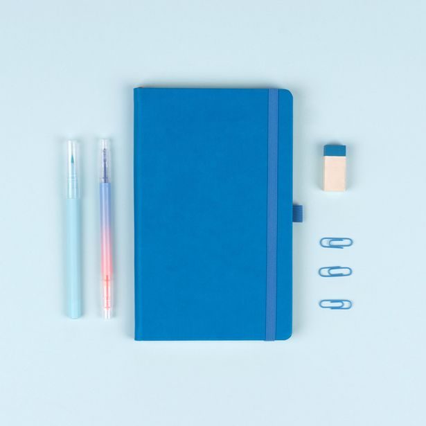 Notes Modrý, tečkovaný, 13 × 21 cm