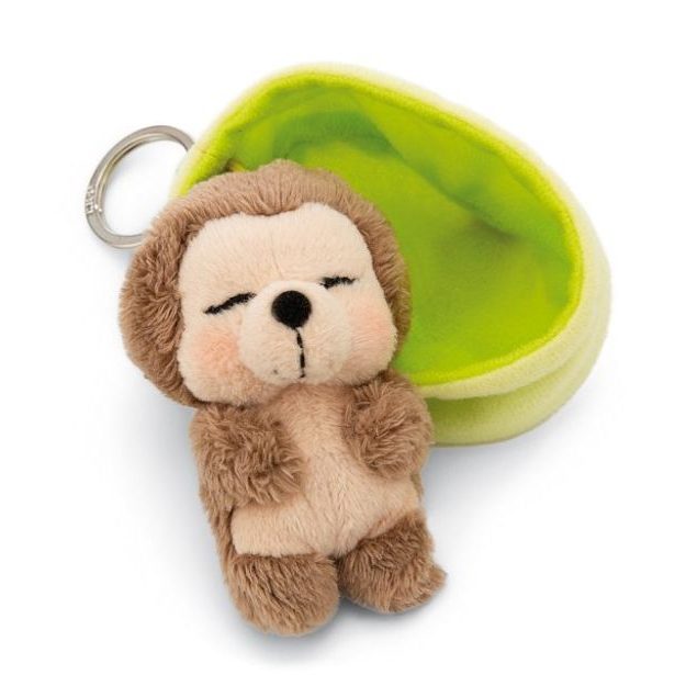 NICI NICI klíčenka spící Ježek 8cm, světle zelený košík, GREEN