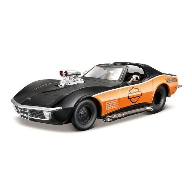 Maisto Maisto - Harley-Davidson Custom, 1970 Chevrolet Corvette, 1:24