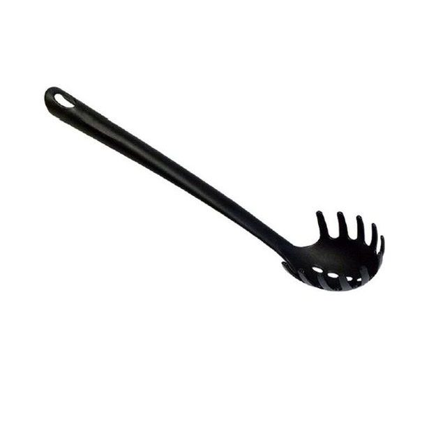naběračka 34cm, špagety, černá, do 210°C, PP, plast