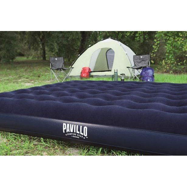 Semišová nafukovací matrace - kingsize 203x183x22cm