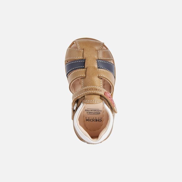 Hnědé chlapecké sandály Geox Sandal Macchia
