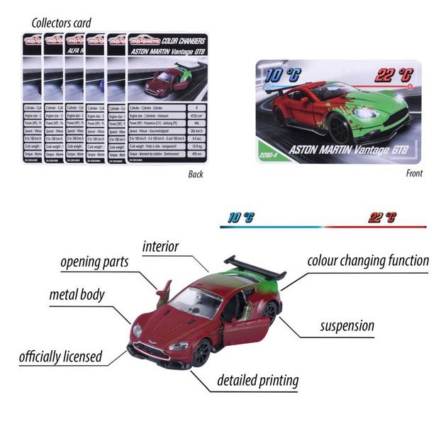 Autíčko Color Changers, 6 druhů