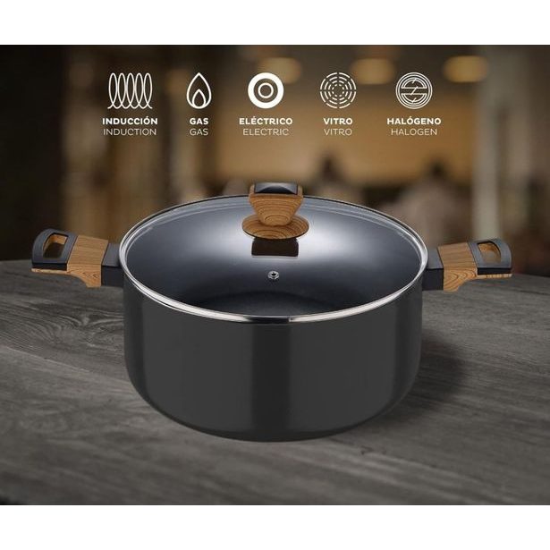 BERGNER Sada nádobí s nepřilnavým povrchem 9 ks Earth Black BGEU-5602