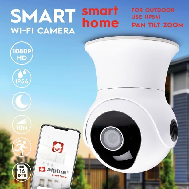 ALPINA Chytrá IP kamera WiFi venkovní HD 1080p ED-226465