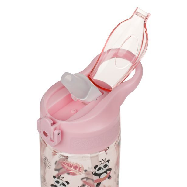 BAAGL Tritanová láhev na pití s brčkem Panda 500 ml