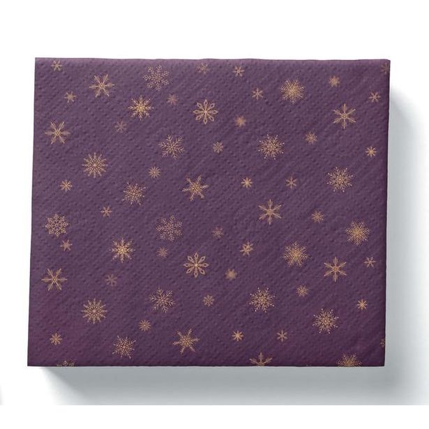 PROCOS UBROUSKY VÁNOČNÍ TMAVÁ FIALOVÁ 3VRSTVÉ 33X33CM