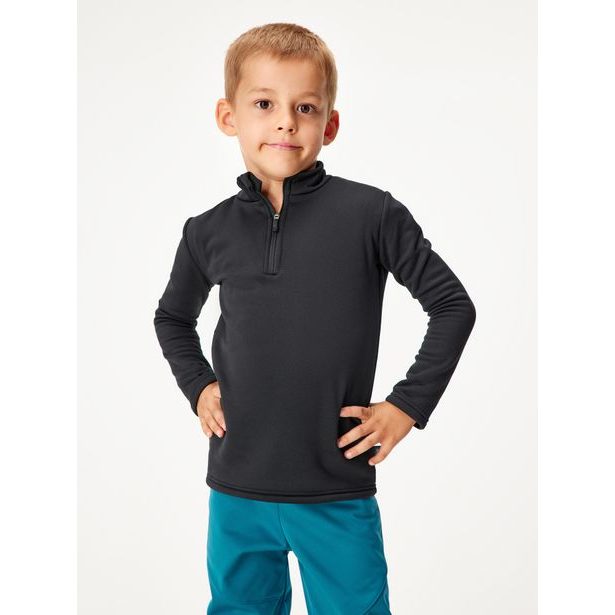 Unuo, Dětská fleecová mikina Tecnostrech, Černá