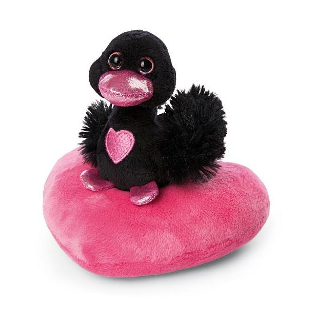 NICI NICI plyš Love Černá labuť se srdíčkem 10cm, GREEN