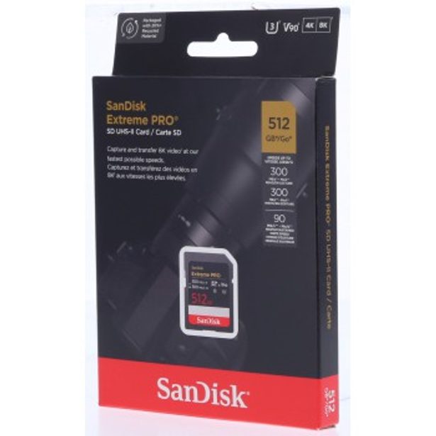 SanDisk Extreme PRO, 512 GB SD UHS-II (V90)