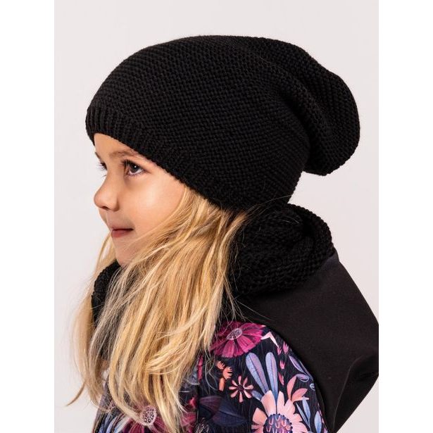 Unuo, Dětská čepice pletená, Černá