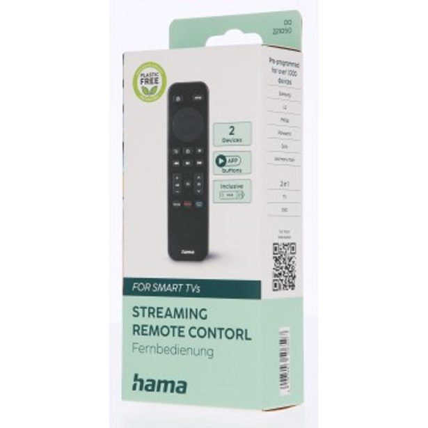Hama univerzální dálkový ovladač 2v1 Nano, stream TV tlačítka