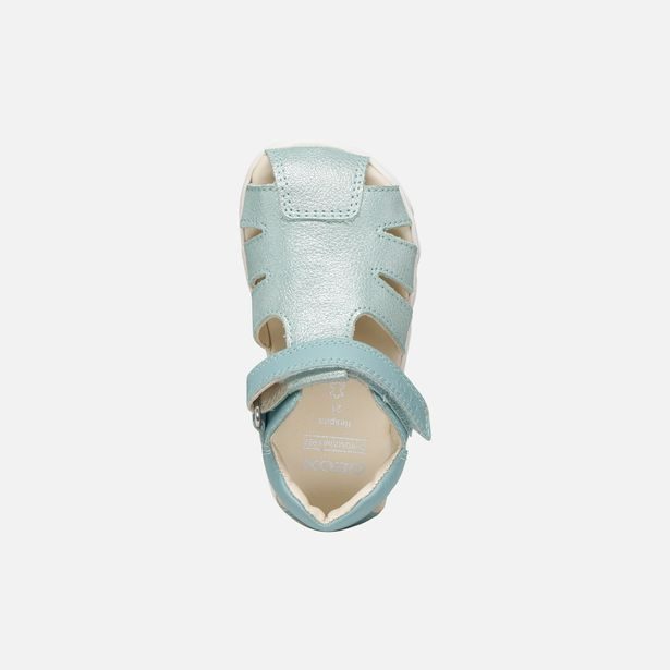 Tyrkysové dívčí barefoot sandály Geox Sandal Steppieup