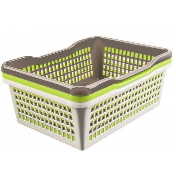 košík A7 15,5x12,5x 6,6cm, prolamovaný, 3barvy, plast