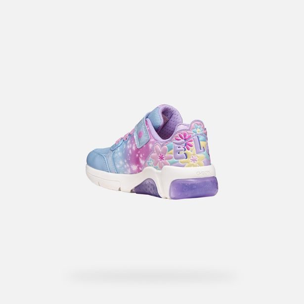 Modré dívčí svítící tenisky Geox Fadinlight