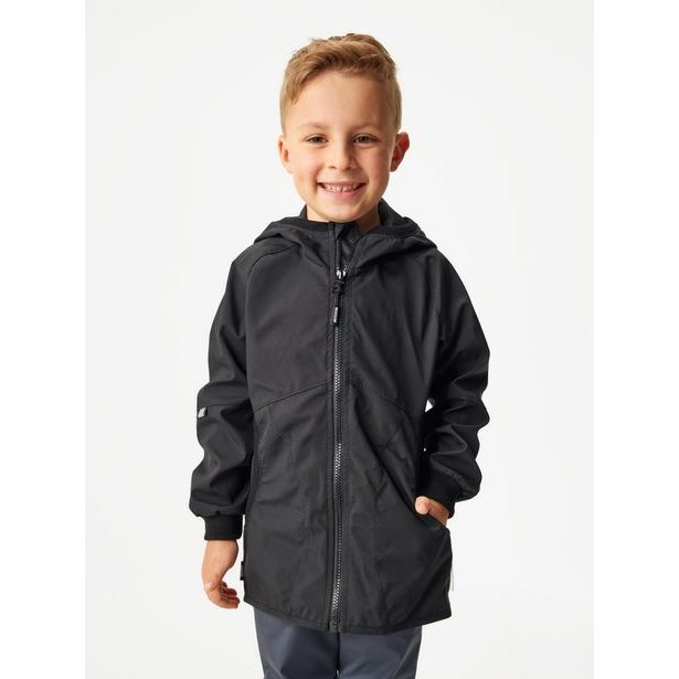 Unuo, Dětská softshellová bunda bez zateplení Street, Černá