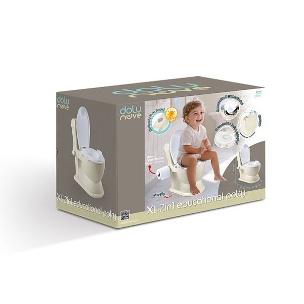 DOLU Dětská toaleta XL, béžová, 45x40x28 cm