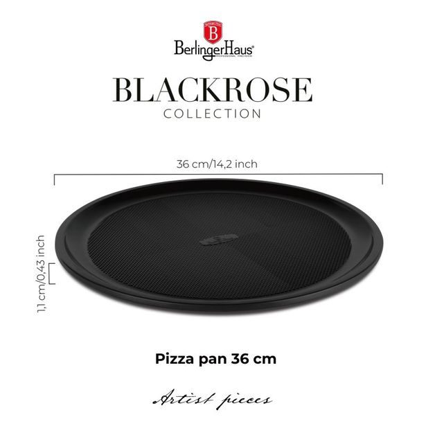 BERLINGERHAUS Pánev na pizzu s titanovým povrchem 36 cm Matte Black Collection BH-7928