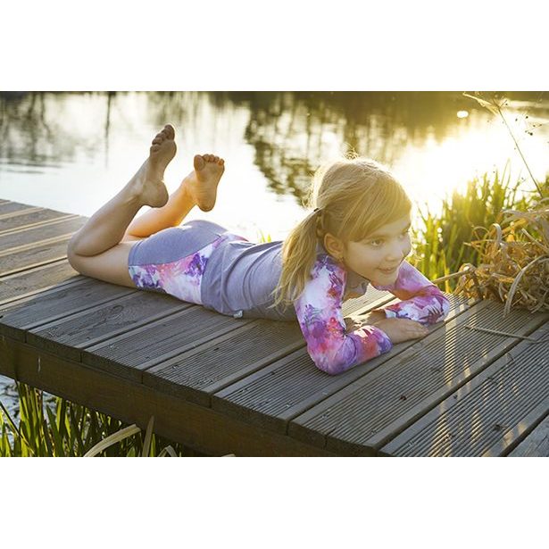 Dětské funkční kraťasy UV 50+, Žíhaná holubičí šedá, Metricon kluk (Unuo functional UPF 50+ shorts)