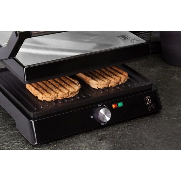 BERLINGERHAUS Kontaktní gril s nepřilnavým povrchem 2000 W Royal Black Collection BH-9136