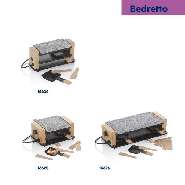 KELA Raclette/Stone Bedretto Granite black 2 osoby 27,0x11,0x13,0cm KL-16624