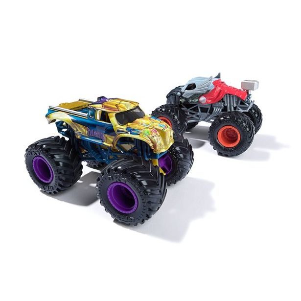SpinMaster MONSTER JAM - sběratelský kovový model auta Monster Truck, Marvel, set 2 modelů, assort, 1:64