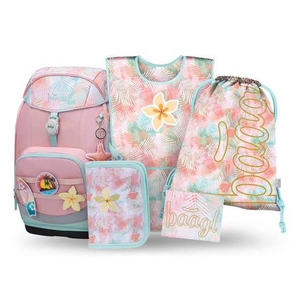 BAAGL SET 5 Airy Plus Sunset: batoh, penál, sáček, zástěra, peněženka