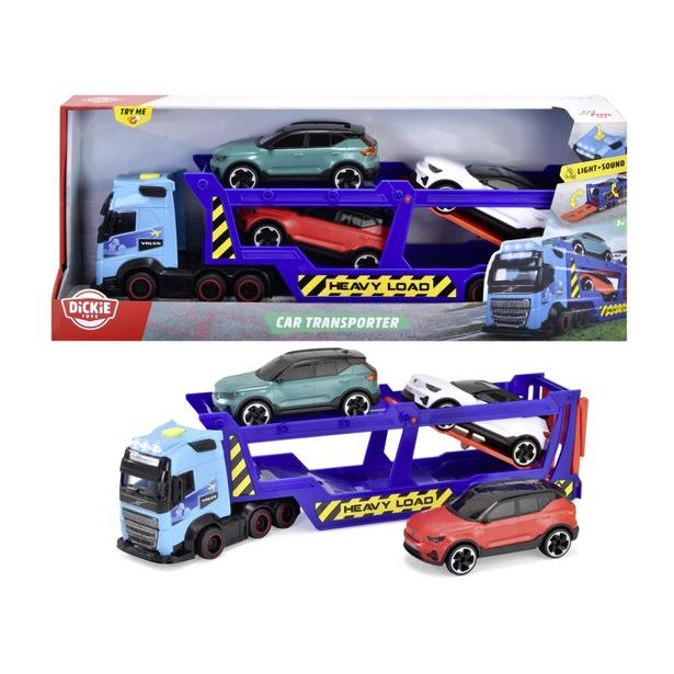 Autotransportér Volvo FH 16, 40 cm + 3 auta, světlo, zvuk