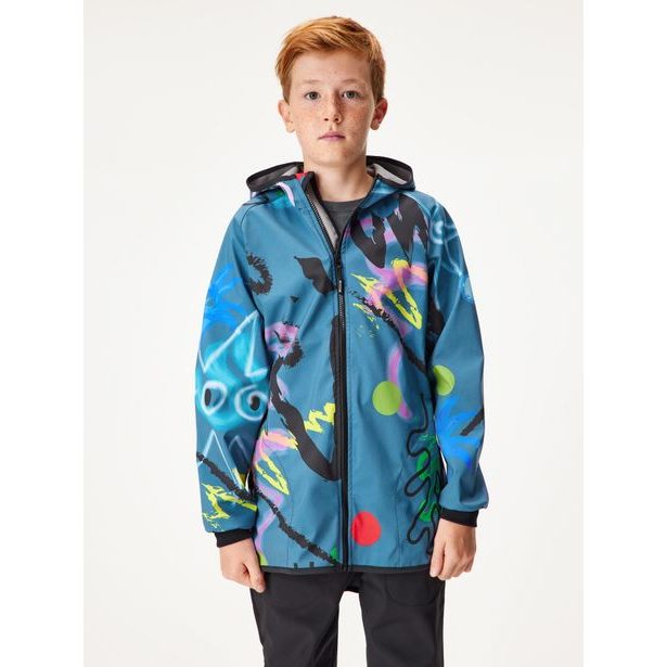 Unuo, Dětská softshellová bunda s fleecem Basic, Kobaltová, Fantazie