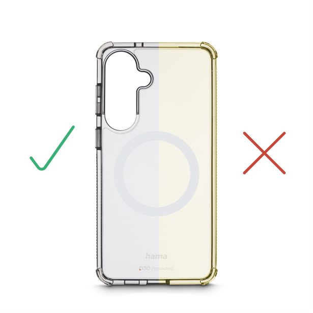 Hama Extreme Protect, kryt pro Samsung Galaxy S26+, magnetický, D3O®, nežloutne, průhledný
