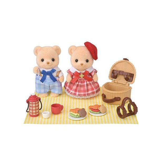Sylvanian family Sušenkoví medvídci sestra a bratr na pikniku