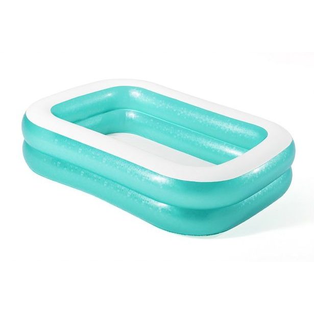 Modrý čtyřhranný rodinný bazén 201 x 150 x 51cm