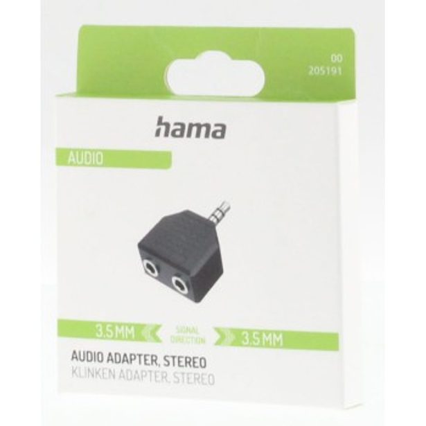 Hama redukce jack 3,5 mm rozdvojka, kompaktní