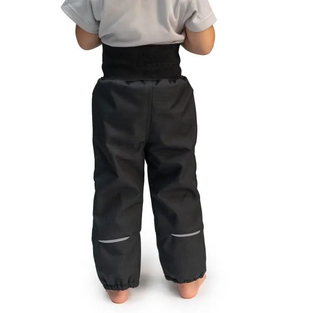 ESITO Dětské softshellové oteplovačky na zimu Black - černá