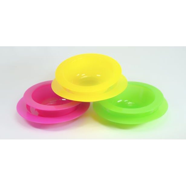 talíř 2ks dětský transpar,PP plast, MIX barev