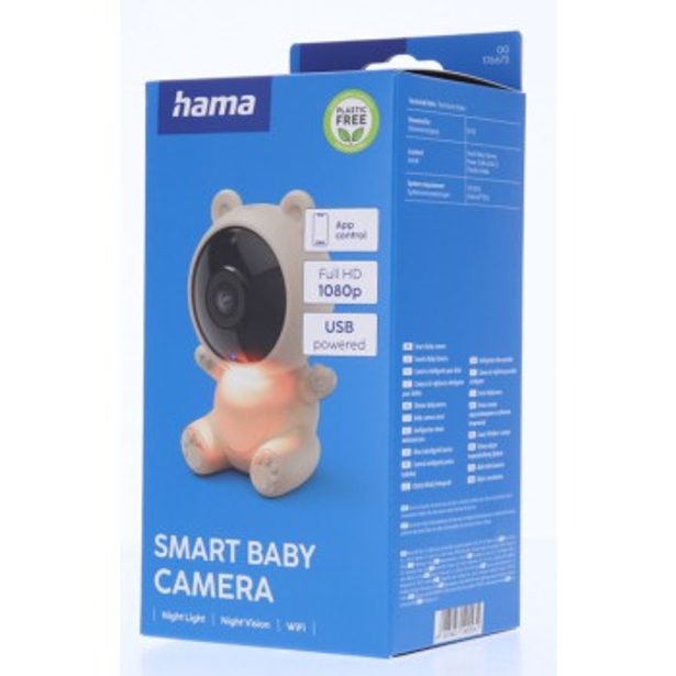 Hama Smart WiFi kamera/chůvička, noční lampička, teploměr, držák na postýlku