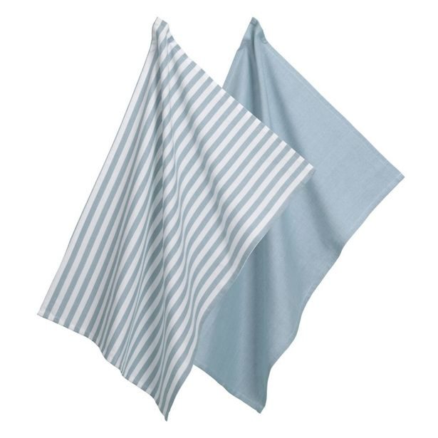 KELA Utěrka na nádobí CAJA 2 ks 55% bavlna/45% bambus modrá 70x50 cm KL-12874