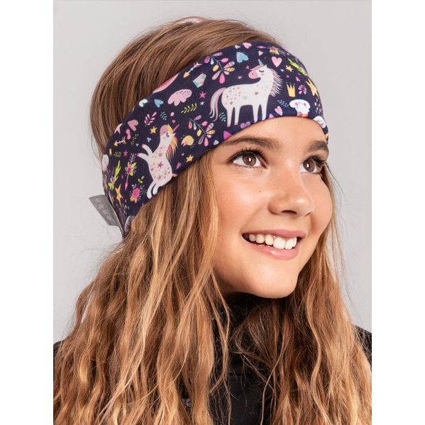 Unuo, Dětská čelenka fleecová Elise, Jednorožci