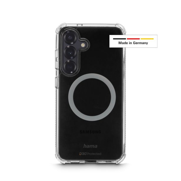 Hama Extreme Protect, kryt pro Samsung Galaxy S25+, magnetický, D3O®, nežloutne, průhledný