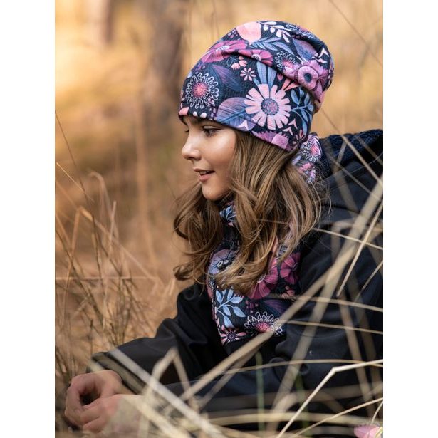 Unuo, Dětský nákrčník z fleecu Basic, Kouzelné květiny