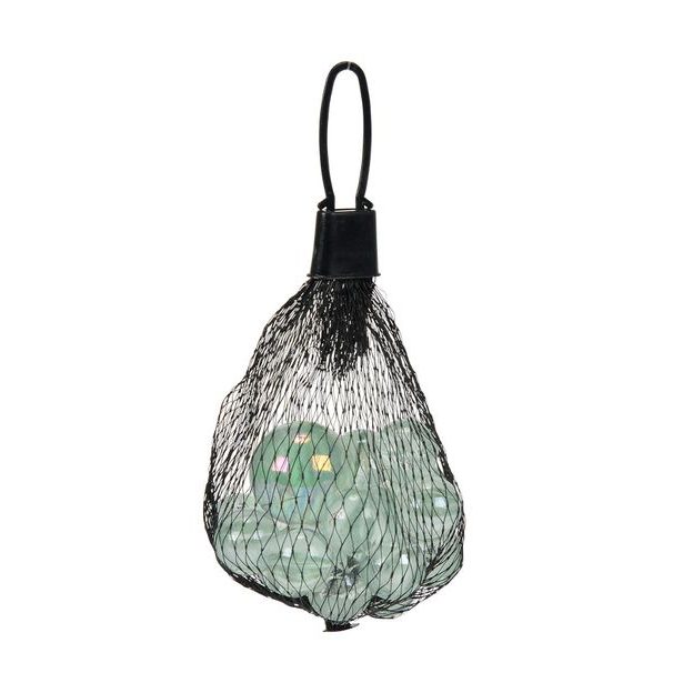 Skleněné kuličky v síťce, 6 druhů, 20DP