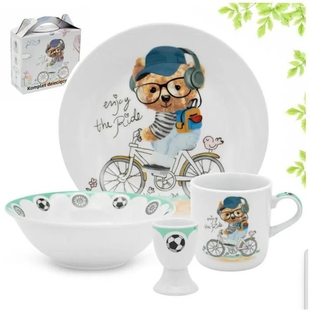 soupr. 4díl. MEDVÍDEK,děts.jídel., porcelán, DB