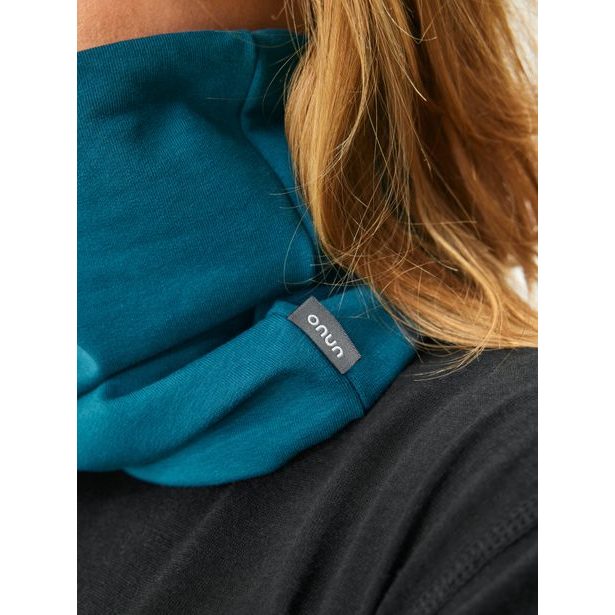 Unuo Dámský nákrčník z teplákoviny Basic, Tm. Petrolejová