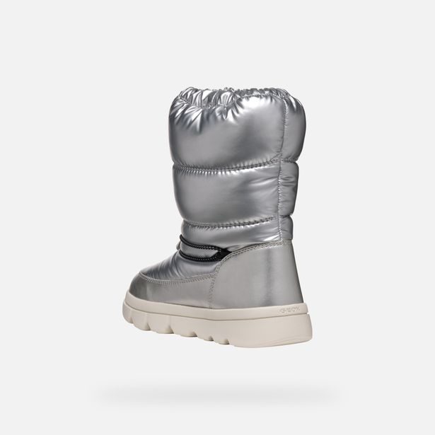 Stříbrná dívčí zimní obuv Geox Willabooa